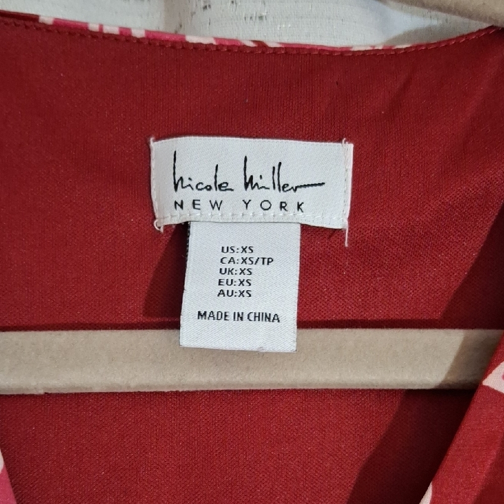 Nicole Miller Pink Paisley Wrap Cocktail Dress XS - Picture 2 of 5